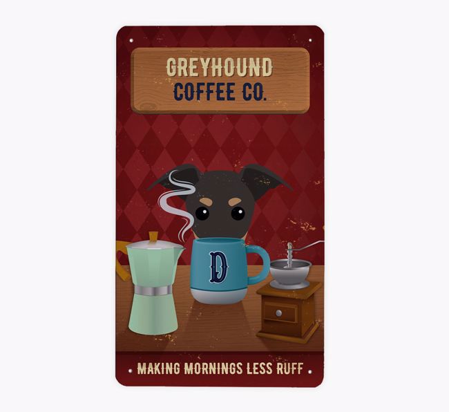 Dog Breed Coffee Co: Personalized {breedFullName} Metal Sign